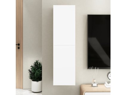 vidaXL TV skrinka, biela 30,5x30x110 cm, kompozitné drevo