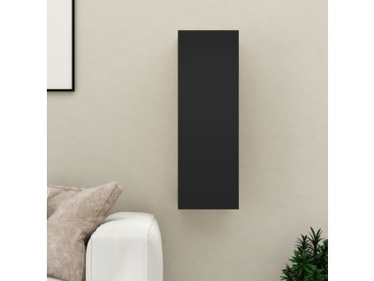 vidaXL TV skrinka, čierna 30,5x30x90 cm, kompozitné drevo