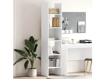 vidaXL Knižnica, biela 40x35x180 cm, kompozitné drevo