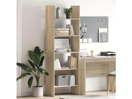 vidaXL Knižnica, dub sonoma 60x35x180 cm, kompozitné drevo