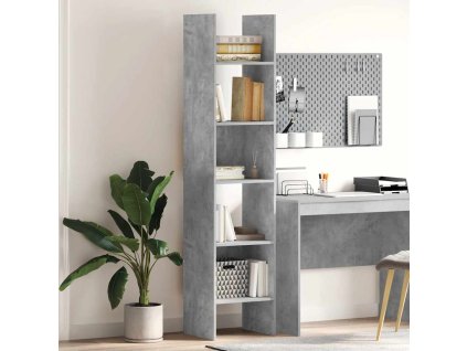 vidaXL Knižnica, betónovo sivá 40x35x180 cm, kompozitné drevo