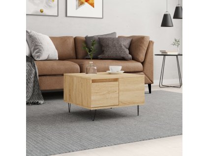 vidaXL Konferenčný stolík dub sonoma 55x55x36,5 cm spracované drevo