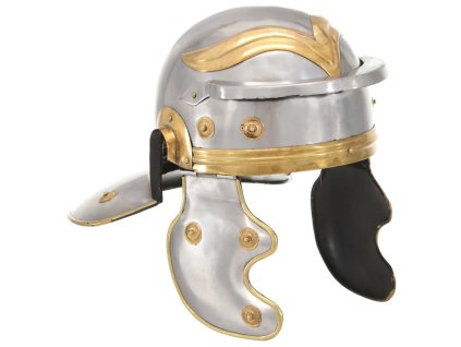 vidaXL Rímska vojenská prilba pre LARP starožitná replika strieborná oceľová