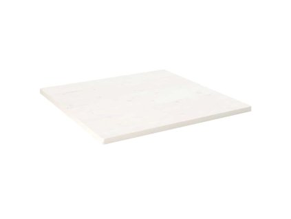 vidaXL Stolová doska biela 70x70x2,5 cm masívna borovica štvorcová