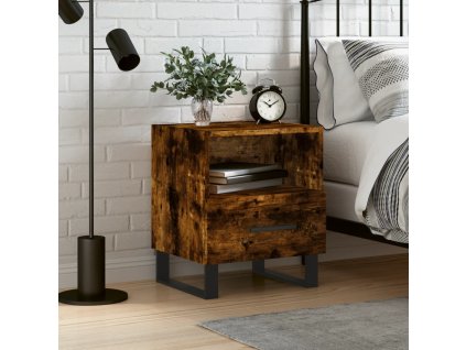 vidaXL Nočný stolík dymový dub 40x35x47,5 cm kompozitné drevo