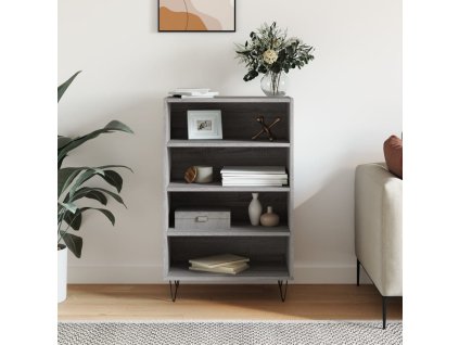 vidaXL Vysoká skrinka sivý dub sonoma 57x35x90 cm kompozitné drevo