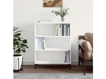 vidaXL Knižnica biela 69,5x32,5x90 cm kompozitné drevo