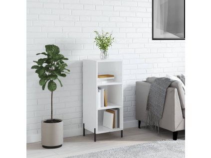 vidaXL Komoda lesklá biela 34,5x32,5x90 cm kompozitné drevo