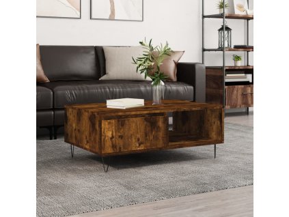 vidaXL Konferenčný stolík dymový dub 90x60x35 cm kompozitné drevo