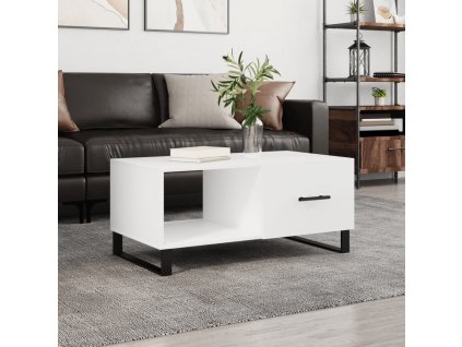 vidaXL Konferenčný stolík biely 90x50x40 cm kompozitné drevo