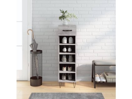 vidaXL Botník sivý sonoma 30x35x105 cm kompozitné drevo