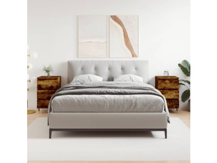 vidaXL Nočné stolíky 2 ks dymový dub 40x35x69 cm kompozitné drevo