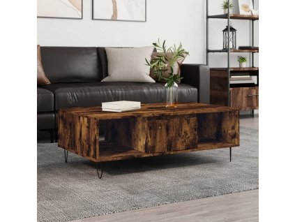 vidaXL Konferenčný stolík dymový dub 104x60x35 cm kompozitné drevo