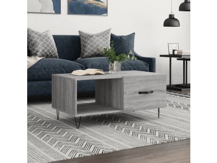 vidaXL Konferenčný stolík sivý sonoma 90x50x40cm kompozitné drevo
