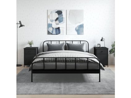 vidaXL Nočné stolíky 2 ks čierne 40x42x60 cm kompozitné drevo
