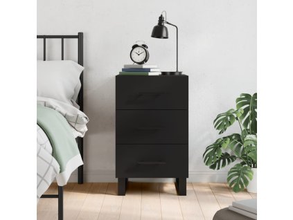 vidaXL Nočný stolík čierny 40x40x66 cm kompozitné drevo