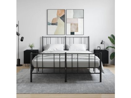 vidaXL Nočné stolíky 2 ks čierne 40x40x50 cm kompozitné drevo
