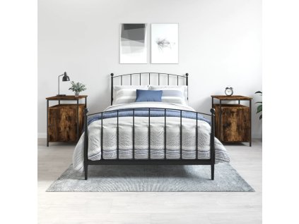 vidaXL Nočné stolíky 2 ks dymový dub 40x42x60 cm kompozitné drevo