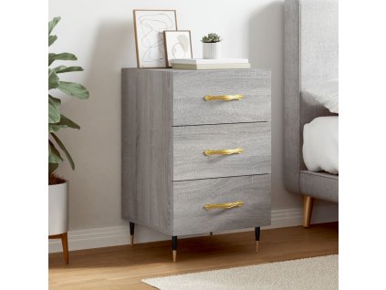 vidaXL Nočný stolík sivý sonoma 40x40x66 cm kompozitné drevo