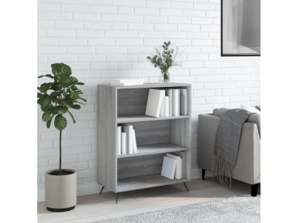vidaXL Knižnica sivá sonoma 69,5x32,5x90 cm kompozitné drevo