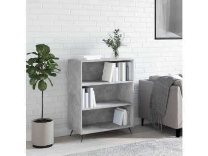 vidaXL Knižnica betónovo sivá 69,5x32,5x90 cm kompozitné drevo