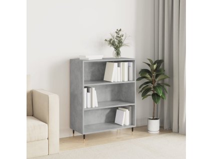 vidaXL Knižnica betónovo sivá 69,5x32,5x90 cm kompozitné drevo