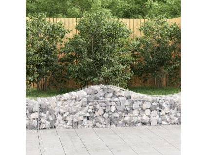 vidaXL Oblúkové gabionové koše 50 ks 200x50x40/60cm pozinkované železo