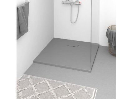 vidaXL Sprchová vanička SMC sivá 90x80 cm