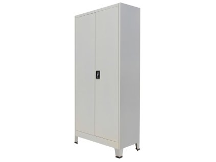 vidaXL Oceľová kancelárska skrinka s 2 dverami, 90x40x180 cm, šedá