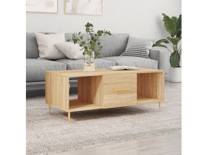 vidaXL Konferenčný stolík dub sonoma 102x50x40 cm kompozitné drevo