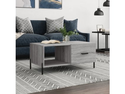 vidaXL Konferenčný stolík sivý sonoma 90x50x40cm kompozitné drevo