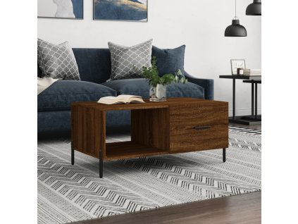 vidaXL Konferenčný stolík hnedý dub 90x50x40 cm kompozitné drevo