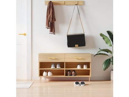vidaXL Lavička na topánky, dub sonoma 102x35x55 cm, kompozitné drevo