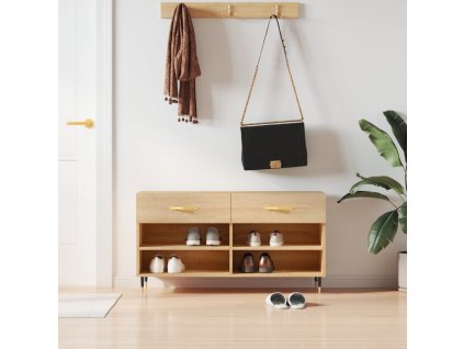 vidaXL Lavička na topánky, dub sonoma 102x35x55 cm, kompozitné drevo