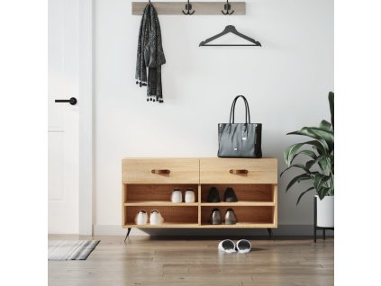 vidaXL Lavička na topánky, dub sonoma 102x35x55 cm, kompozitné drevo