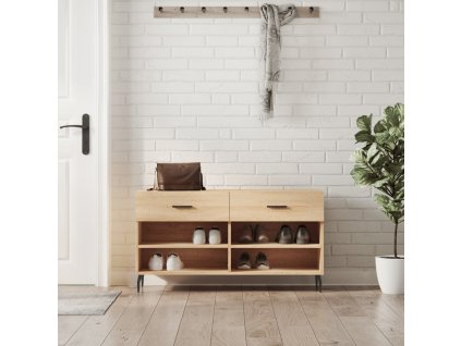 vidaXL Lavička na topánky, dub sonoma 102x35x55 cm, kompozitné drevo