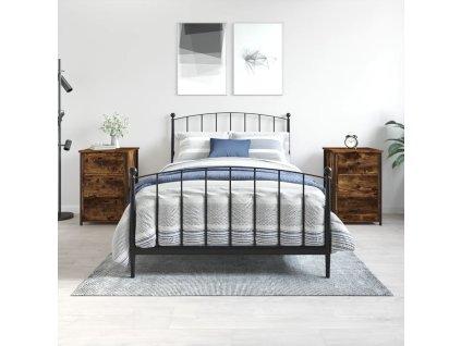 vidaXL Nočné stolíky 2 ks, tmavý dub 40x36x60 cm, kompozitné drevo