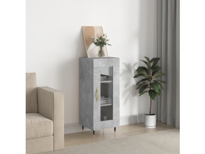 vidaXL Komoda betónovo sivá 34,5x34x90 cm spracované drevo