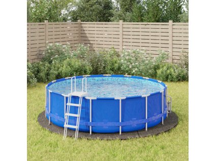 vidaXL Podložka pod bazén svetlosivá Ø396 cm polyesterová geotextília