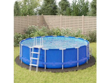 vidaXL Podložka pod bazén svetlosivá Ø550 cm polyesterová geotextília