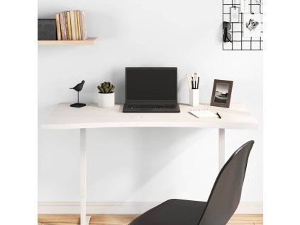 vidaXL Doska stolíka biela 100x50x2,5 cm masívne borovicové drevo