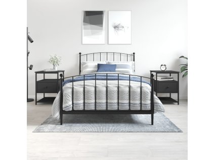 vidaXL Nočné stolíky 2 ks čierne 40x42x56 cm kompozitné drevo