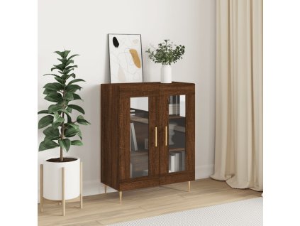 vidaXL Komoda hnedý dub 69,5x34x90 cm kompozitné drevo