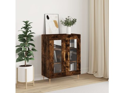 vidaXL Komoda dymový dub 69,5x34x90 cm kompozitné drevo