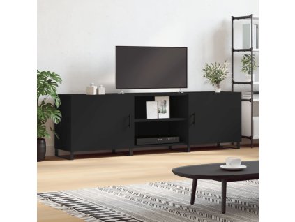 vidaXL TV skrinka čierna 150x30x50 cm kompozitné drevo