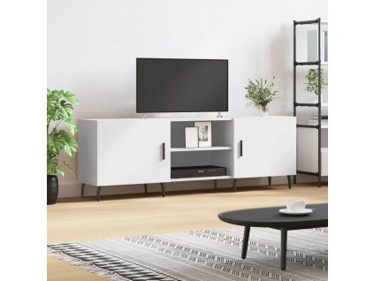 vidaXL TV skrinka biela 150x30x50 cm kompozitné drevo