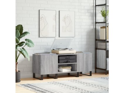 vidaXL Skrinka na platne sivá sonoma 121x38x48 cm kompozitné drevo