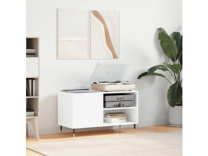 vidaXL Skrinka na platne biela 85x38x48 cm kompozitné drevo