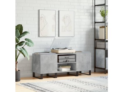 vidaXL Skrinka na platne betónovosivá 121x38x48 cm kompozitné drevo