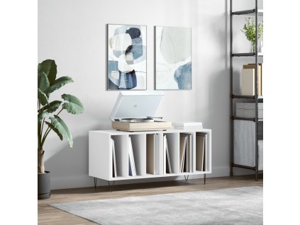 vidaXL Skrinka na platne biela 100x38x48 cm kompozitné drevo